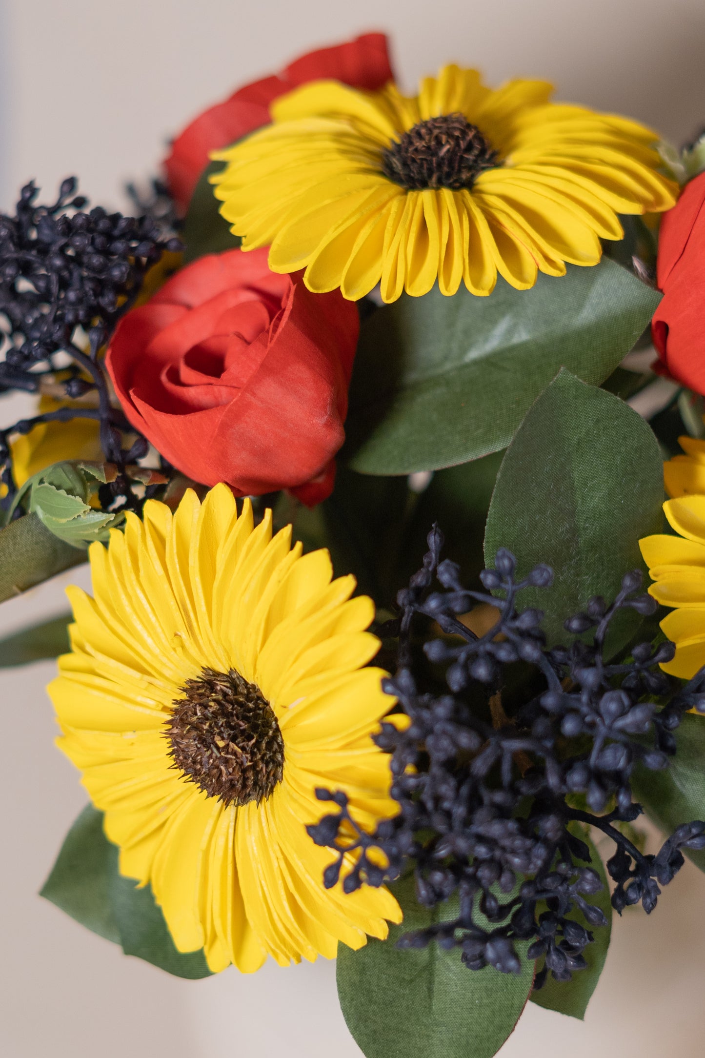 Sunflower & Red Rose