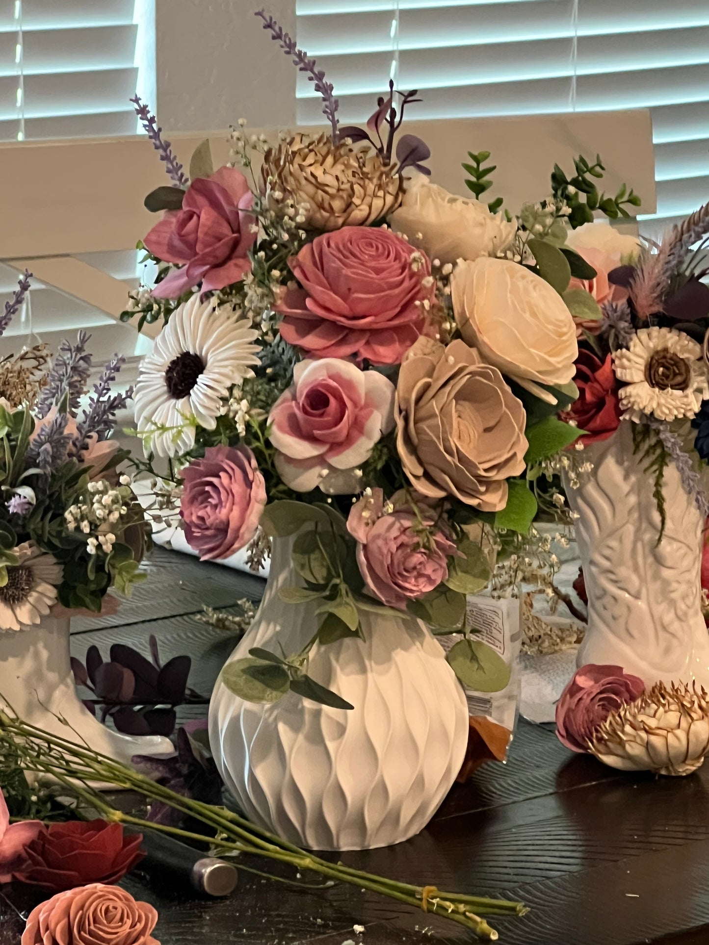 Hand-Painted Sola Wood Flower Assortment – Romantic Collection (24 Count)