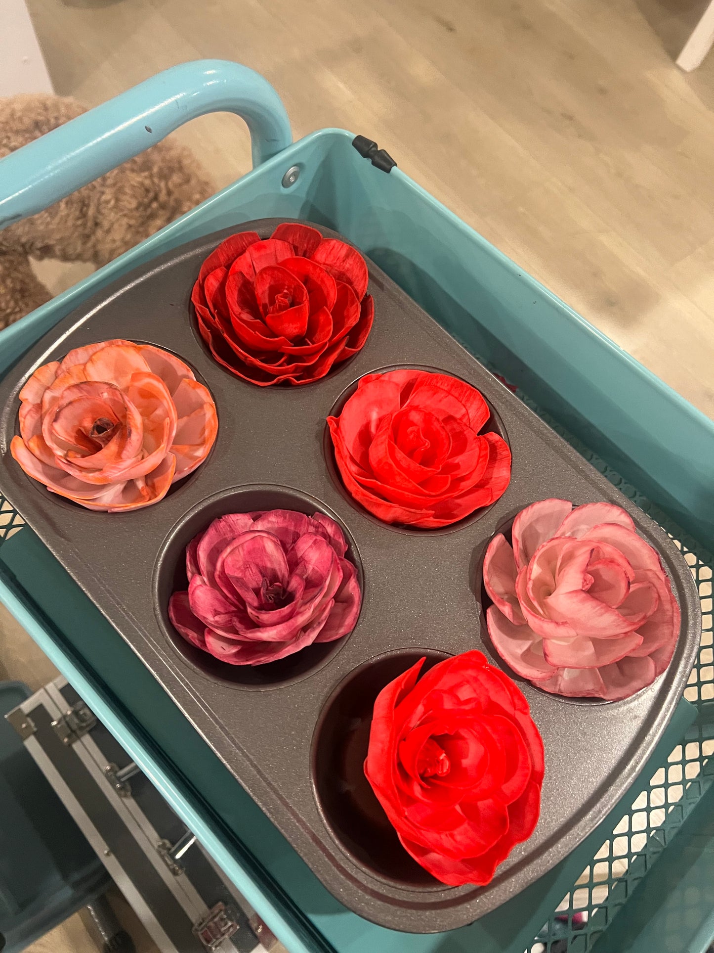Hand-Painted Sola Wood Flower Assortment – Romantic Collection (24 Count)