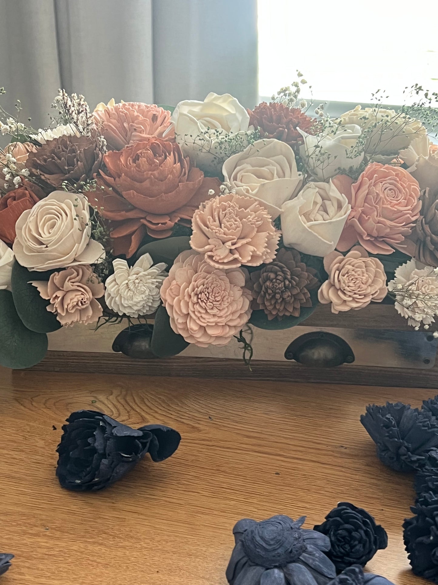 Hand-Painted Sola Wood Flower Assortment – Romantic Collection (24 Count)